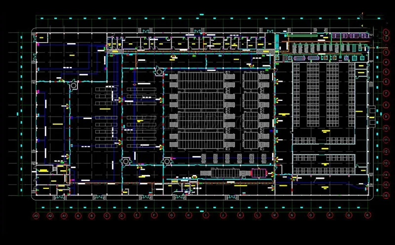 Bản vẽ thiết kế điện nhà xưởng 1000m2