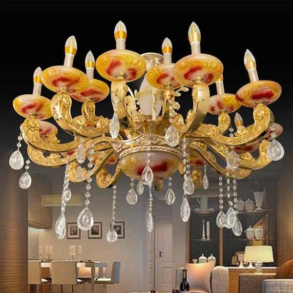 Đèn chùm LED đồng sang trọng