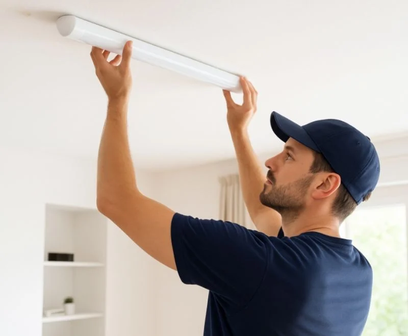Cách lắp đèn tuýp LED bán nguyệt đơn giản