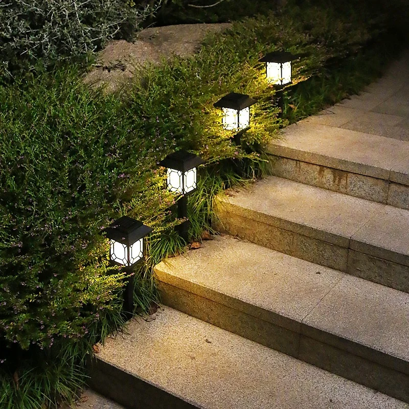 ý tưởng đèn trang trí quán cafe sân vườn cho lối đi