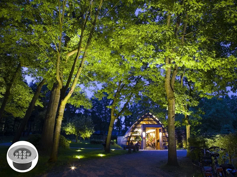 đèn trang tri quán cafe sân vườn cho cây