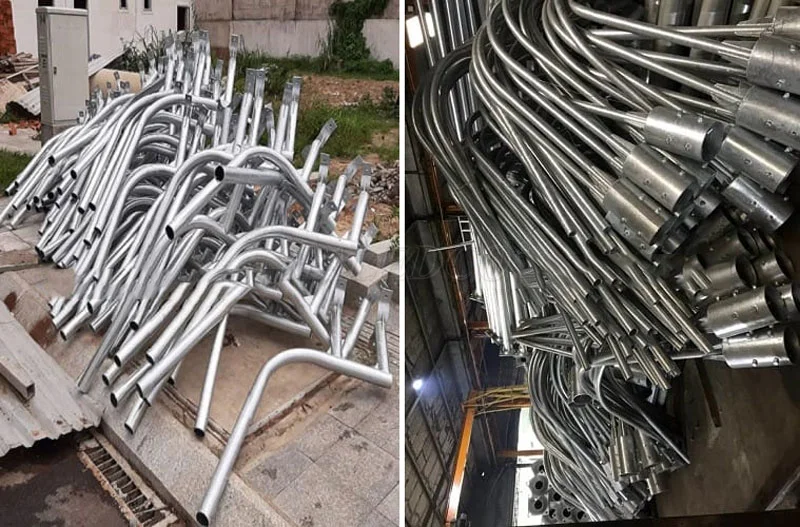 Cần đèn gắn trụ bê tông đơn