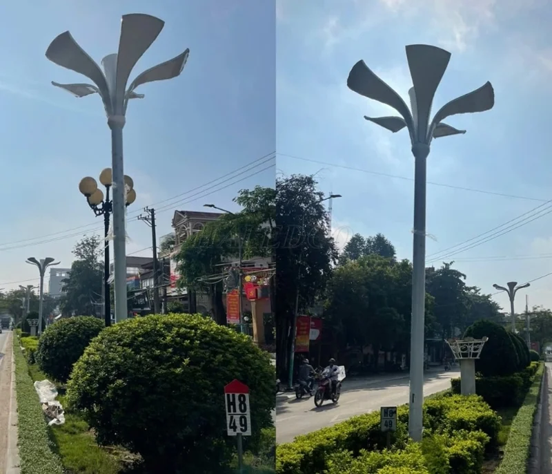 Cột đèn trang trí dải phân cách 5 cánh