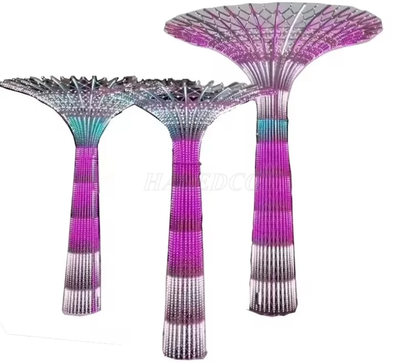 Cột đèn trang trí đường phố LED đa sắc