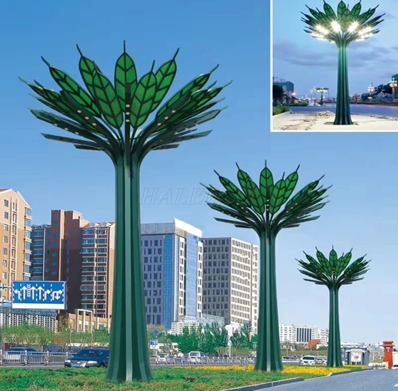 Cột đèn trang trí đường cây dừa