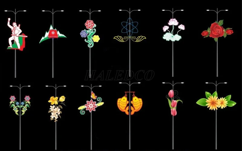 Mẫu hoa văn trang trí cột điện 3