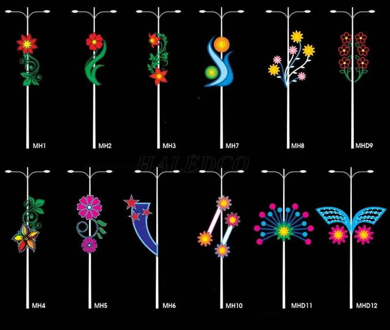 Mẫu hoa văn trang trí cột điện