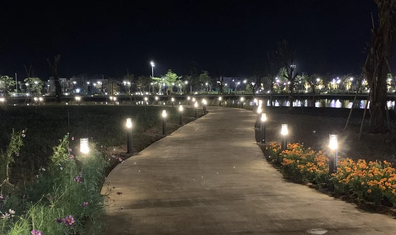 Trụ đèn nấm sân vườn