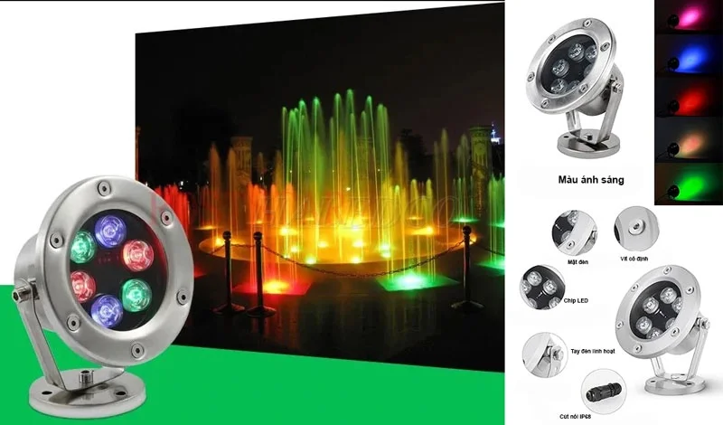 Kiểu dáng đèn dưới nước dạng dế 6w