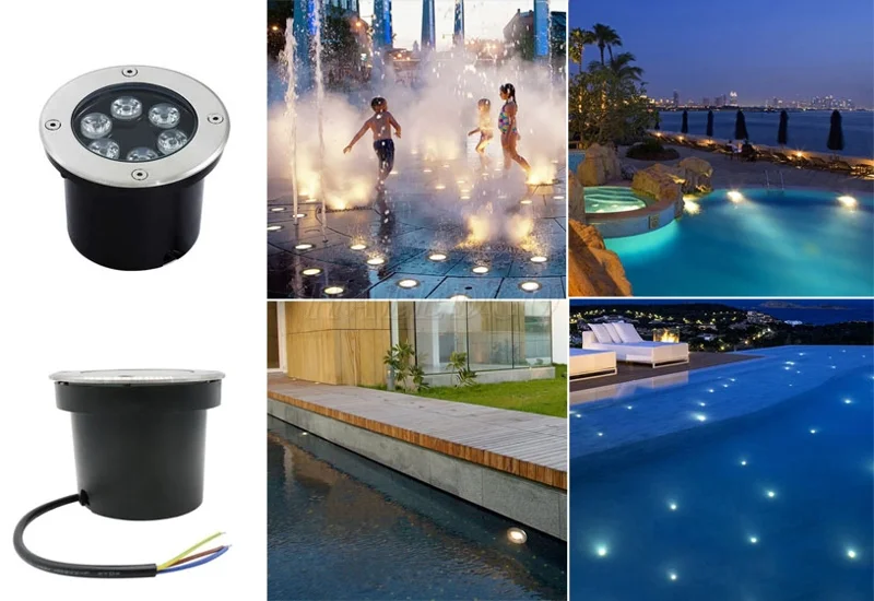 Kiểu dáng và ứng dụng đèn âm đất dưới nước 6w