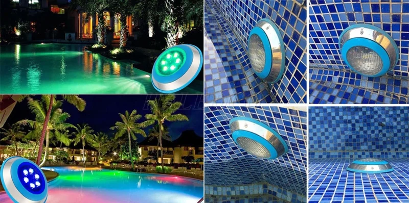 Ứng dụng đèn ốp thành hồ bơi 6w