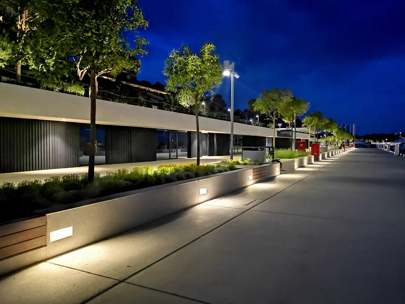 Ứng dụng đèn âm tường ngoài trời