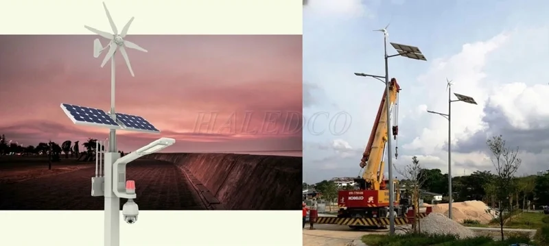 Đèn đường thông minh có tuabin và camera tích hợp