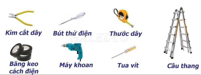 Dụng cụ lắp đèn hắt trần