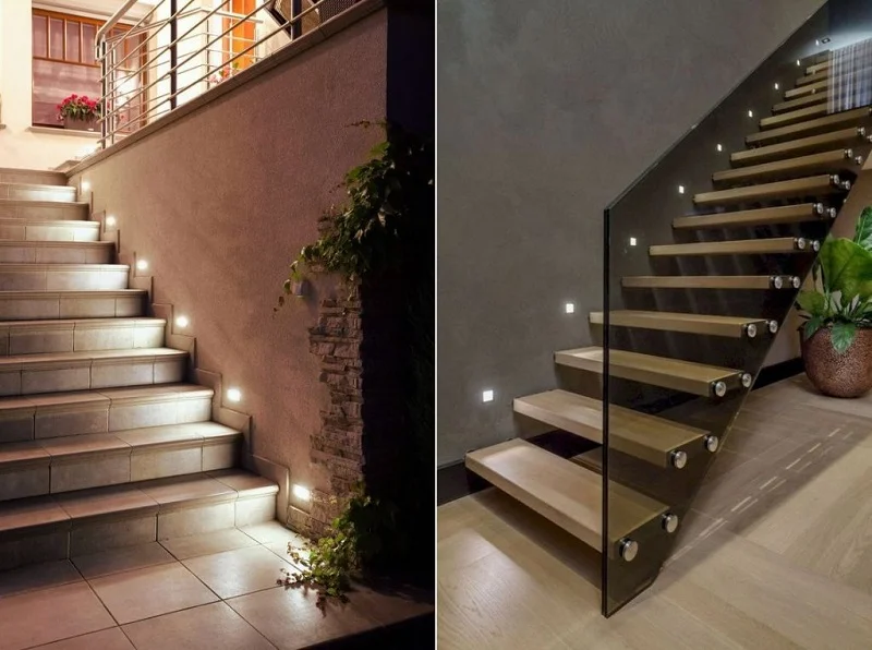 Đèn hắt bậc gắn âm tường