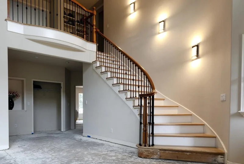 Đèn hắt trang trí cầu thang gắn tường