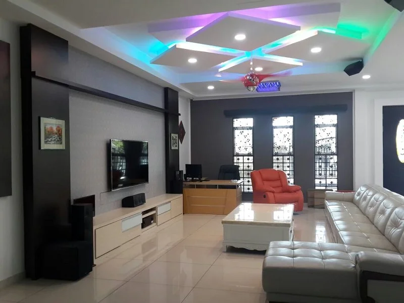 Trang trí khe trần thạch cao bằng LED dây nhiều màu