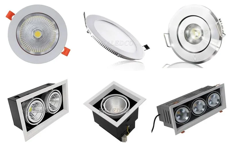 Đèn LED âm trần hình tròn, vuông, chữ nhật