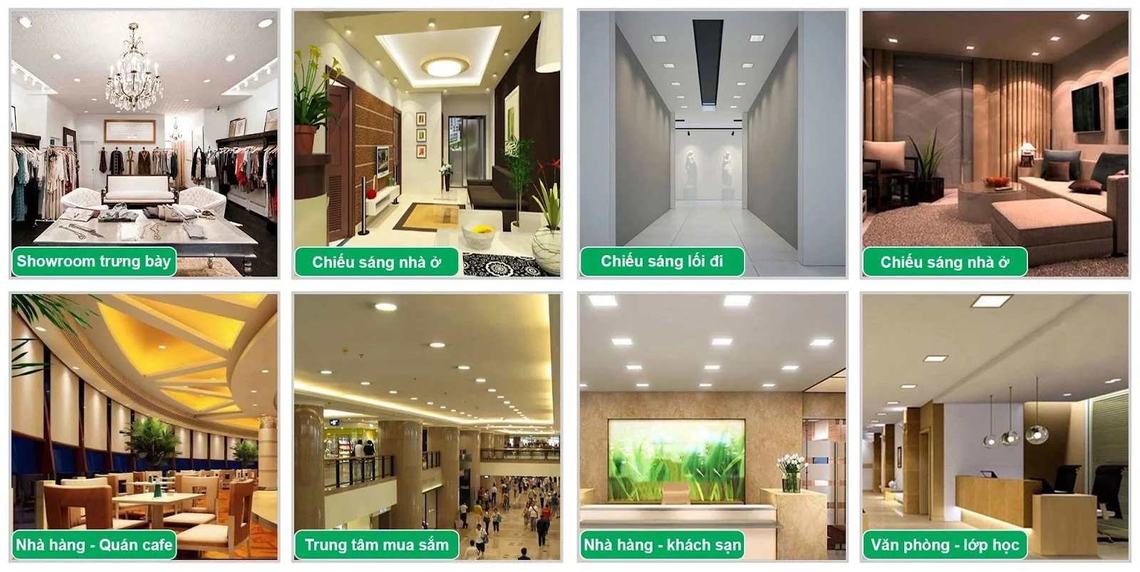 Ứng dụng chiếu sáng của đèn LED âm trần