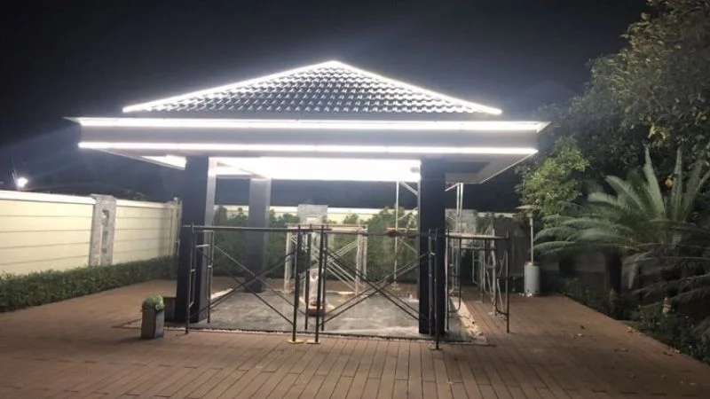 LED dây 3 hàng bóng chiếu sáng ngoại thất