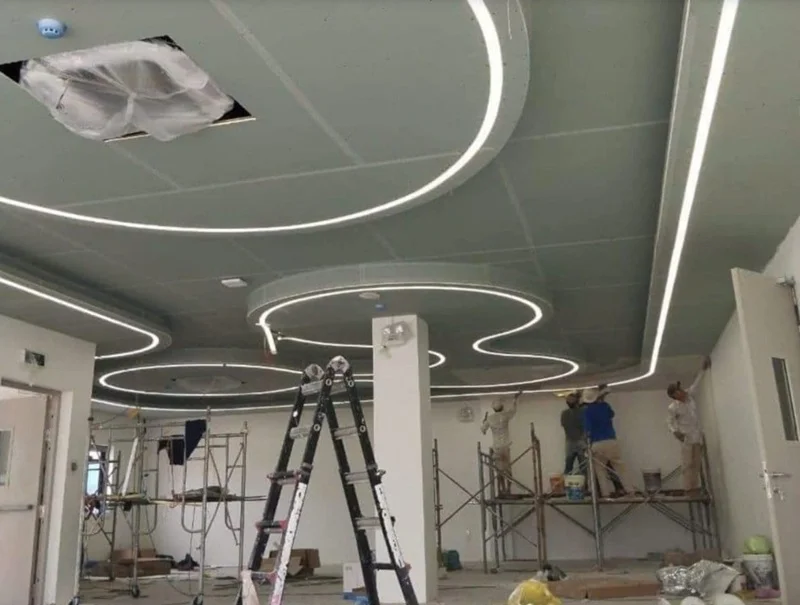 Quy trình thi công đèn LED thanh nhôm âm trần