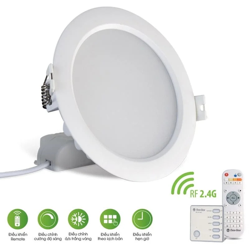 Đèn âm trần có remote