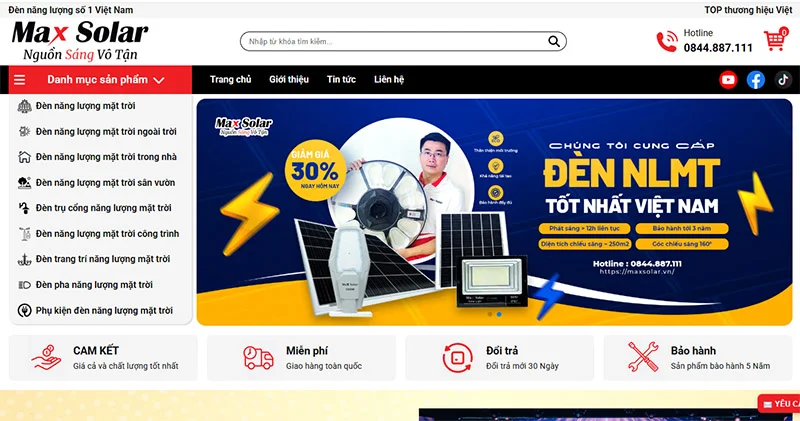 Max Solar cung cấp đèn năng lượng mặt trời tại Hà Nội