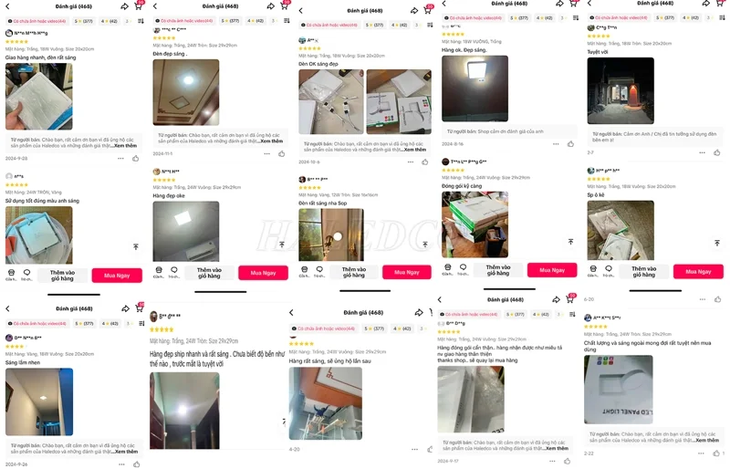 Đèn ốp trần ban công HALEDCO nhận được nhiều phản hồi tích cực từ khách hàng