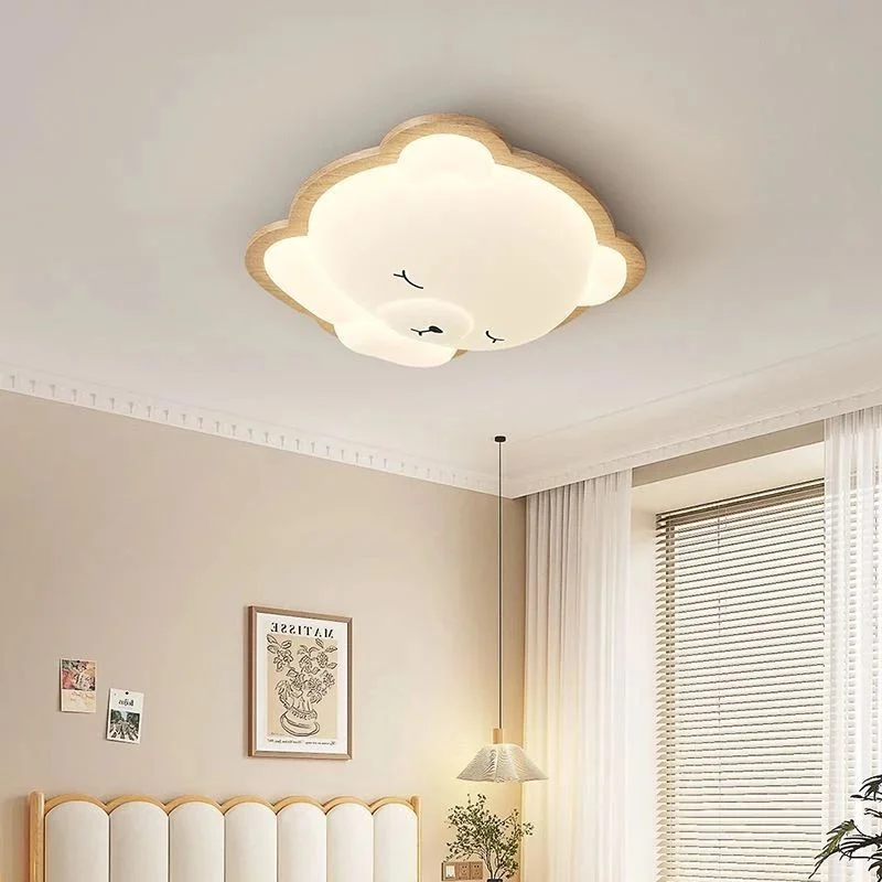 Đèn ốp trần phòng ngủ bé gái hình gấu bông