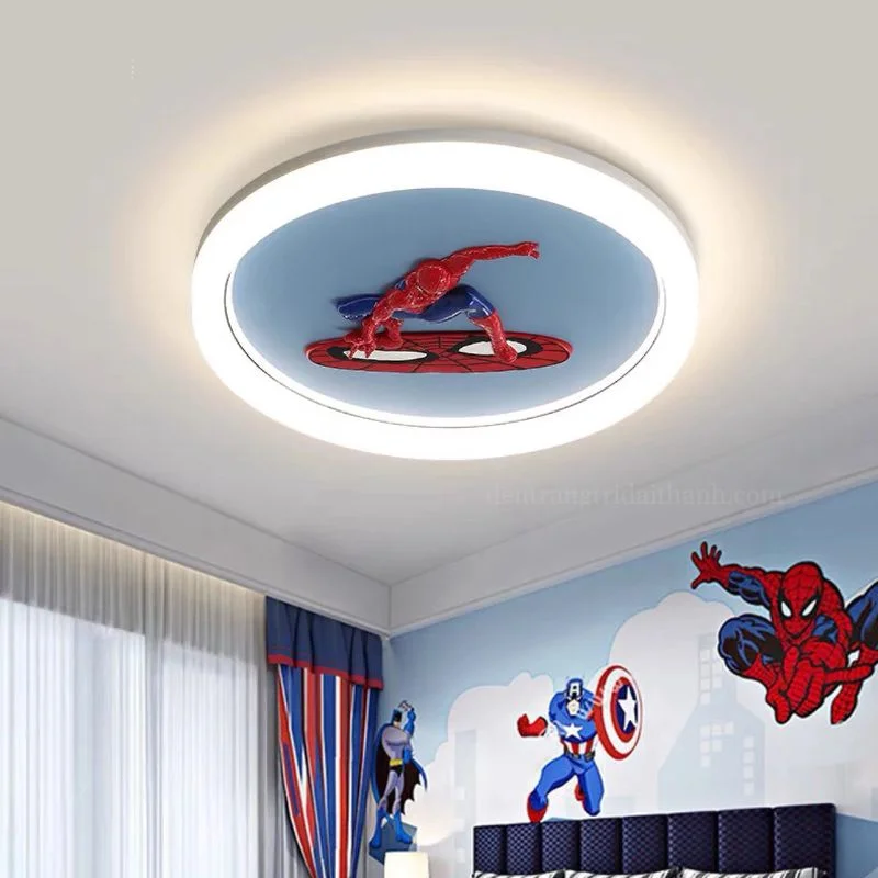 Đèn ốp trần phòng ngủ trẻ em Spider Man