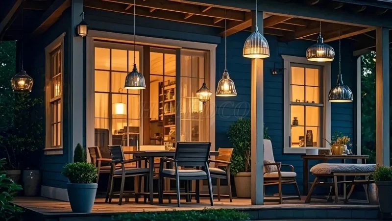 Đèn thả trần trang trí mặt tiền