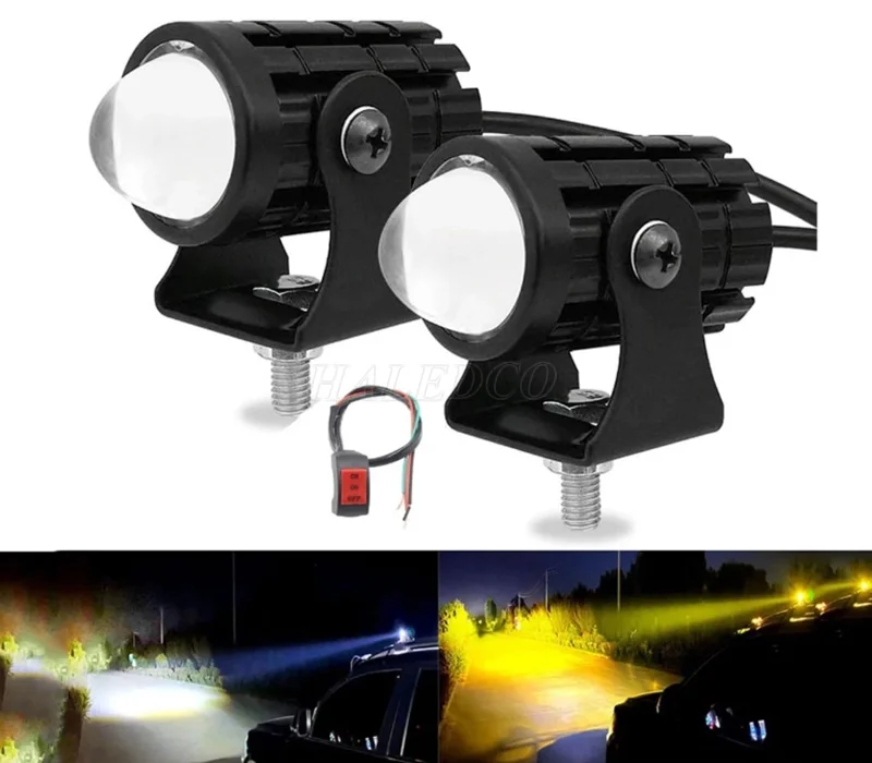 Đèn trợ sáng mini cos vàng pha trắng