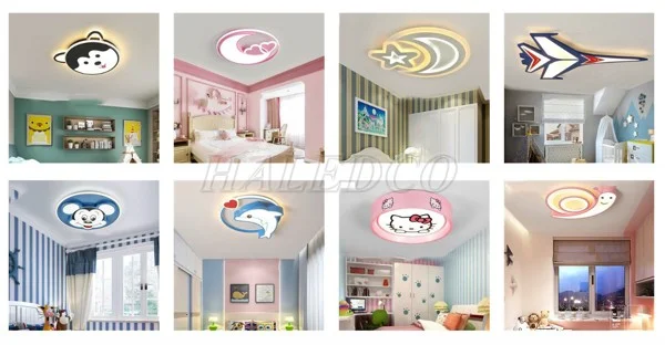 Đèn mâm ốp trần phòng trẻ em đa dạng kiểu dáng
