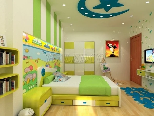 Đèn ốp trần hình trăng sao cho phòng ngủ trẻ em