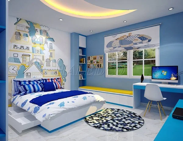 Trang trí phòng ngủ cho bé trai bằng hệ thống đèn led