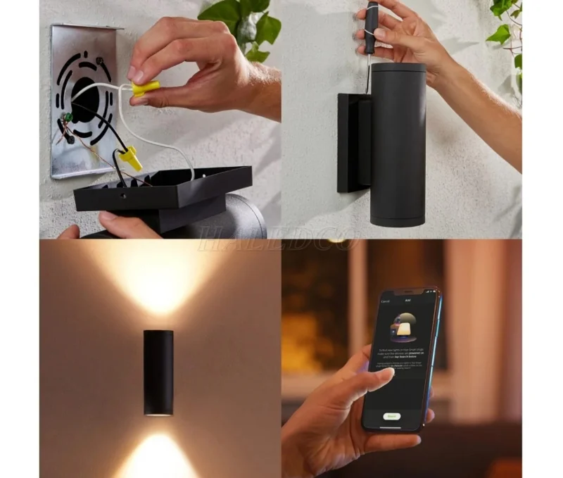 Lắp đèn gắn tường chống nước với cảm biến chuyển động