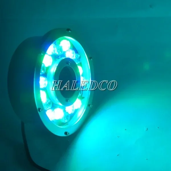 Đèn LED dưới nước 18w đổi màu dạng bánh xe