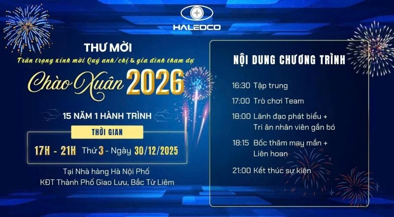 Lịch trình sự kiện Chào Xuân 2026 của HALEDCO