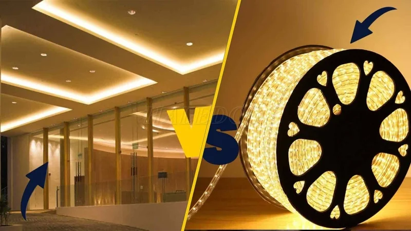 Đèn led hắt trần ánh sáng vàng ấm áp