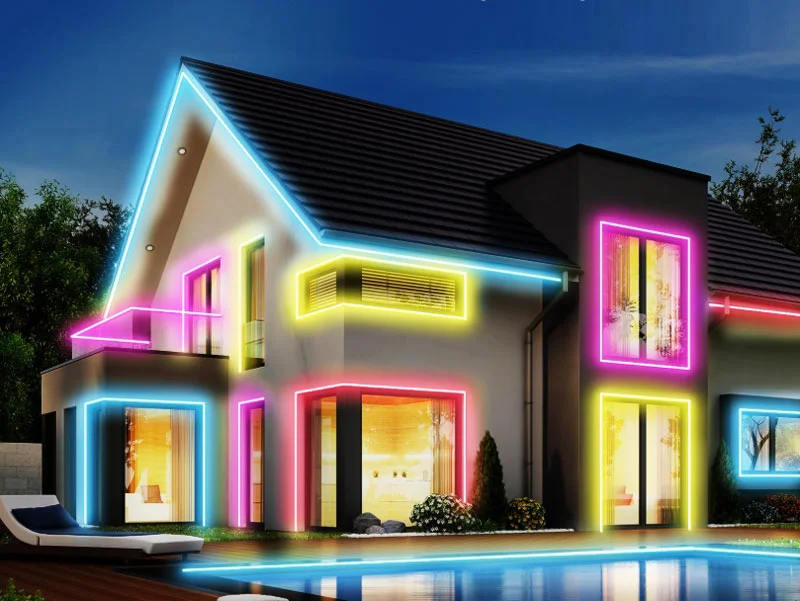 Dây led neon trang trí ngoại thất