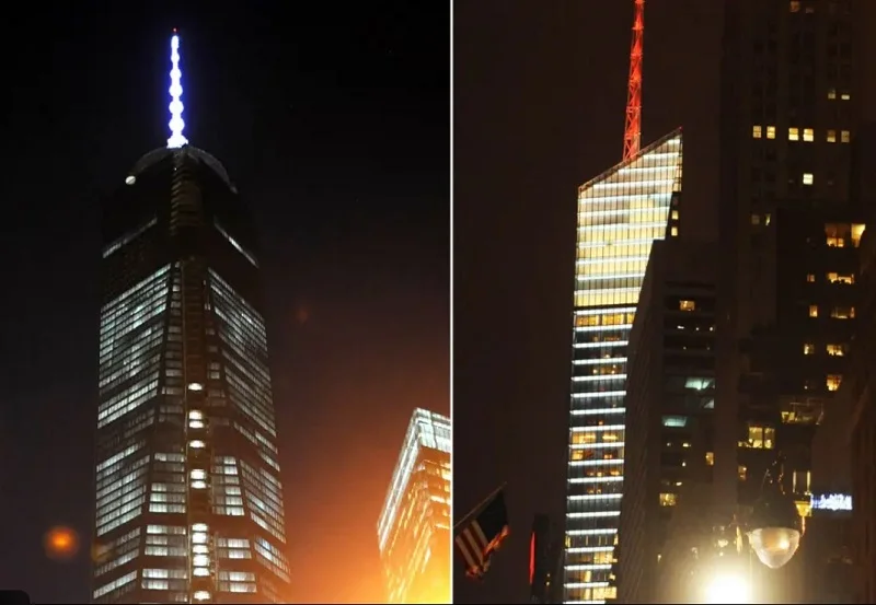 Chiếu sáng khu vực mái, đỉnh tòa nhà