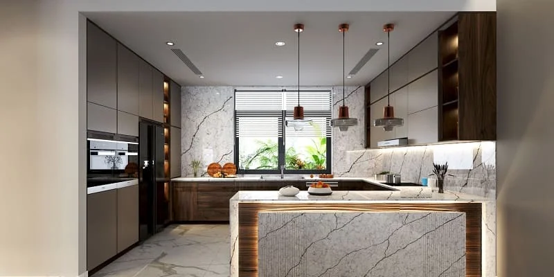 Đèn trang trí nhà bếp khu vực quầy bar