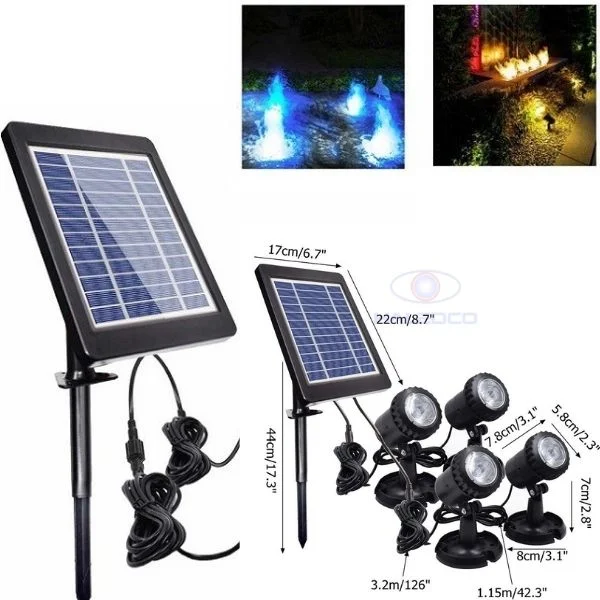 Đèn hồ cá năng lượng mặt trời rọi tiểu cảnh - bể cá - hồ cá