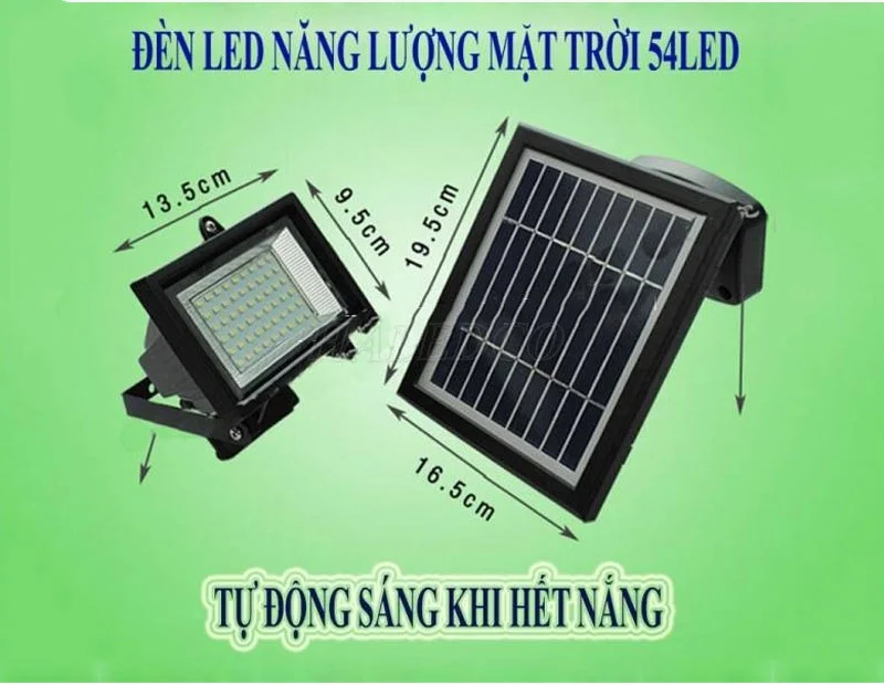 Đèn pha cảm biến chống trộm năng lượng mặt trời