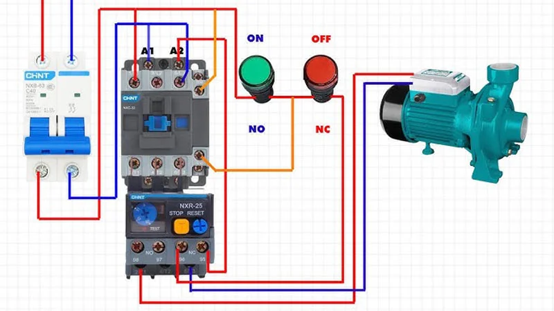 Sơ đồ đấu nối tủ điện 1 pha