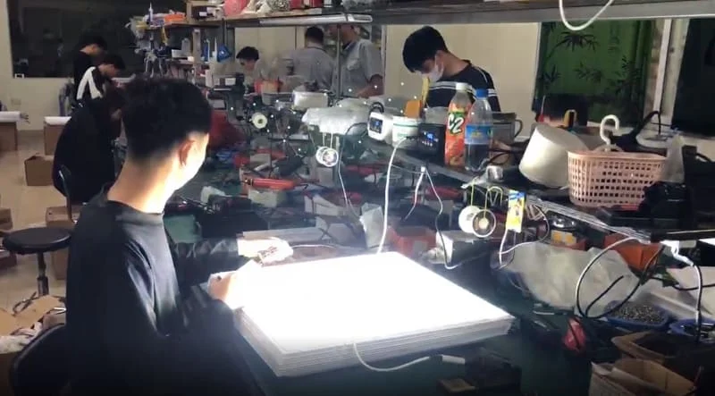 Test ánh sáng sau khi lắp đặt xong