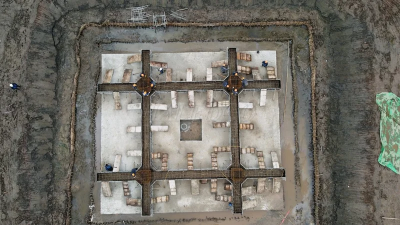 Thực tế thi công móng cột điện 500kV