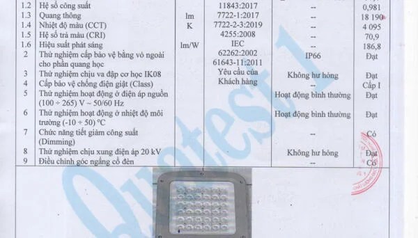 Đèn LED chiếu sáng đường phố 100w HALEDCO đạt kiểm định chất lượng Quatest 1