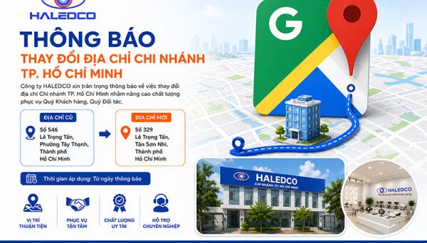 Thông báo: Haledco thay đổi địa chỉ chi nhánh Hồ Chí Minh