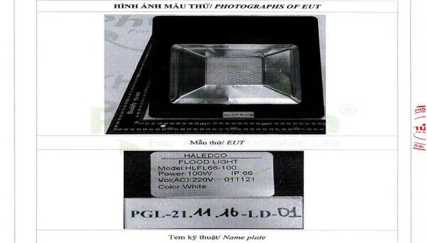 Công bố quatest hiệu suất đèn pha HLFL66-100